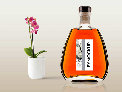 Glass Perfume Bottle Label Mockup