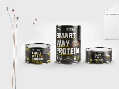 New Tin Can Food Packaging Mockup