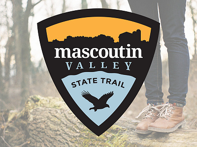 State Trail Logo badge design identity logo nature signage trail