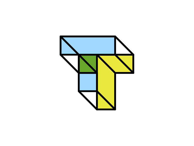 TNT Logo design dimension logo wireframe