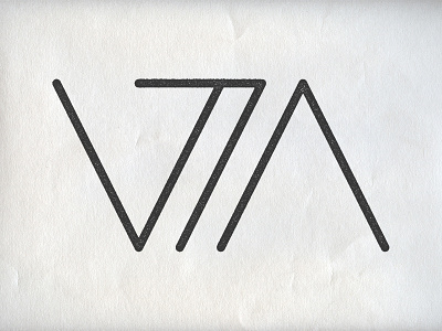 V7A Logo design experiment identity linework logo
