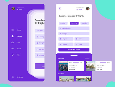 violet-trip mobile app for flight booking airplane airport cars design flight flight app flight booking flight search flights fly flyer flyer design flying hotel illustration logo trip trip planner ui ux