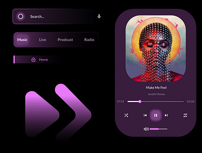 play after - Music Streaming Dashboard app application beats branding design icon logo minimal music musician profail simple song ui ui design ux web web design website website design