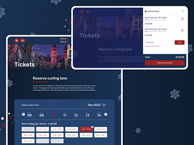 Magisch Maastricht — Ticket Booking app booking branding christmas design event illustration logo mobile professional reservation responsive responsiveness ticket ui ux white xmas