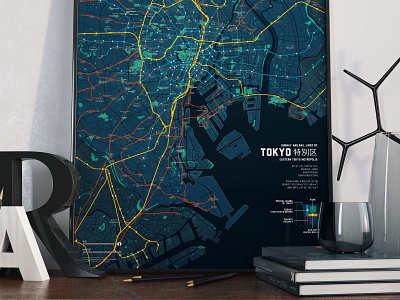 Tokyo Subway Map cartography city design map rail subway tokyo train transition