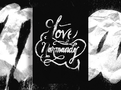 Love in Normandy poster grunge hand lettering love normandy paper paper texture script sharpie swashes texture war