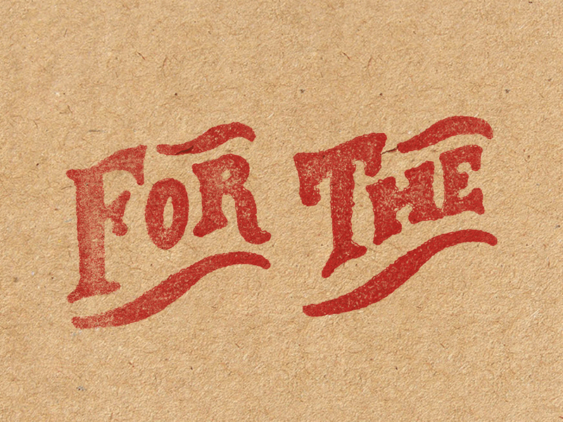 For the bleed handlettering ink kraft red stamp