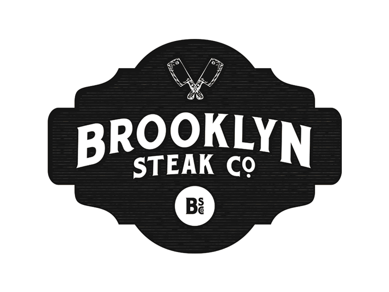 BS Co. Logo black and white brand identity brooklyn logo mark restaurant retro steak vintage