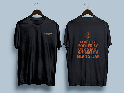 BS Co. Tshirt apparel black branding brooklyn copper quote restaurant steak steakhouse tshirt type uniform