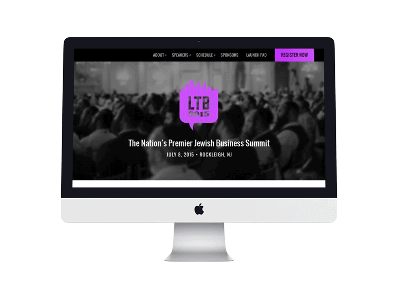 LTB Summit website branding business conference gif homepage navigation one page scroll summit ui ux web design