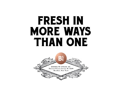 BS Co Fresh branding brooklyn copper copy fresh meat restaurant retro steak steakhouse type vintage