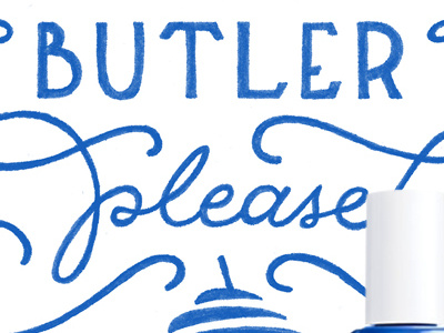 Bulter Please art deco beauty butler essie handlettering nail polish please script swashes type typography yacht