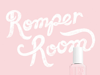 Romper Room essie grunge hand drawn handlettering nail polish nails romper room script swashes texture typography