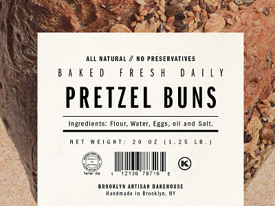 Bread label bakehouse bakery bread cafe gluten label pretzel buns typography