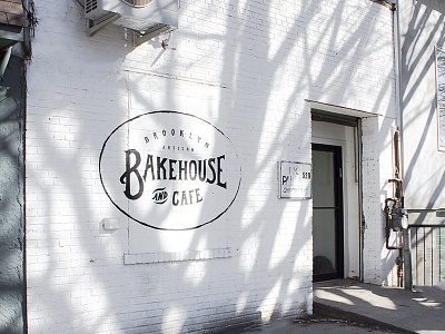 Bakehouse Storefront bakery brooklyn cafe handlettering logo restaurant branding signage storefront typography