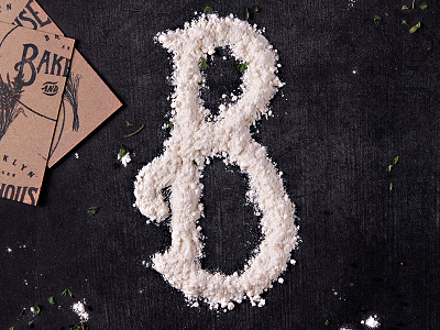 Bakehouse B b bakehouse brooklyn cafe flour food type handlettered logo logo mark restaurant branding typography wheat