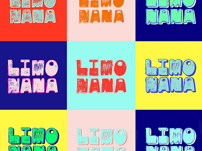 Limonana Drink display type editorial handlettering lemonade neon shadows summer title typography