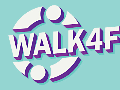 Walk4Friends 3d friendship circle illustrator purple teal