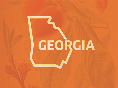 Georgia clan georgia outline peach state united
