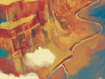 Grand Canyon arizona canyon grand grand canyon illustration painting travel