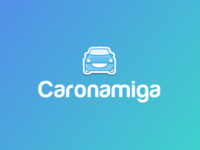Caronamiga car carona hitchhiking logo ride smile