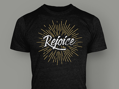 Rejoice! apparel brush burst design vs cancer handmade lettering pen rays rejoice shirt sun burst t shirt
