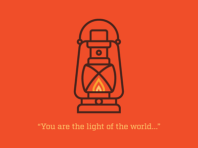 You are the light of the world... bible camping christian church faith icon illustration lamp light religion salt vector