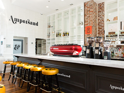 Ampersand Cafe - Coffee Bar PSD Mockup ampersand bar branding coffee logo mocked up mockup peachyio photo psd