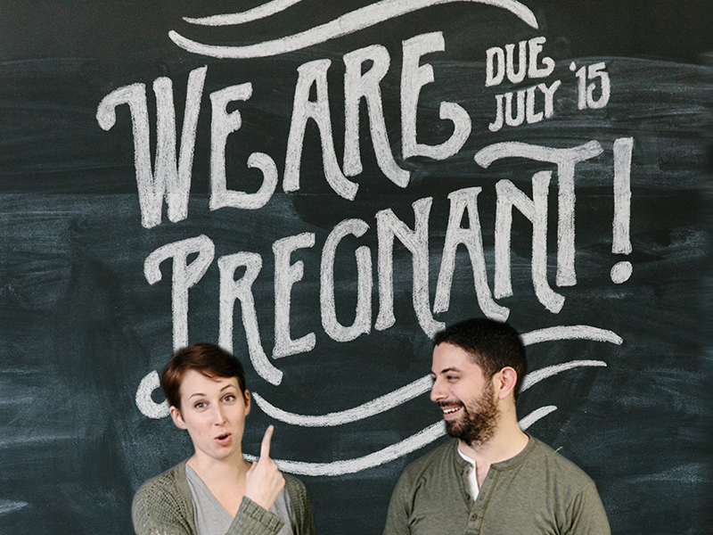 Pregnancy Announcement! announcement babies baby chalk chalkboard lettering pregnancy pregnant type typography