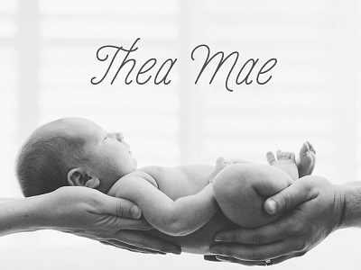 Thea Mae Deltondo baby deltondo newborn thea thea mae type typography