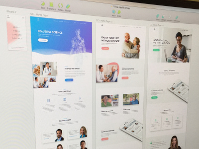Homepage Designs clean gradient healthcare homepage interface landing minimal product testimonial ui web web design