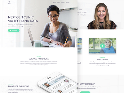 Next Gen Clinic clean gradient hero homepage interface landing minimal testimonial ui video player web web design