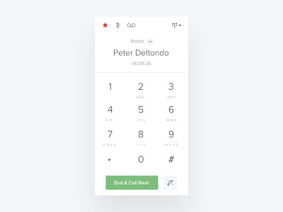 Call Keypad Widget call daily ui dial interface keyboard keypad minimal product salesloft ui ux widget