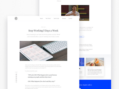 Blog Article article blog layout minimal news post responsive share simple social ui user interface