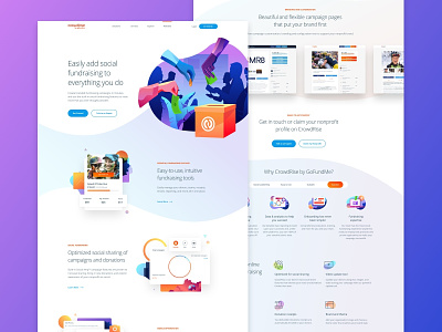 Solutions Page & find the Easter egg app chart charts clean gofundme gradient graph hero homepage icon illustration interface landing minimal product responsive user interface web web design website