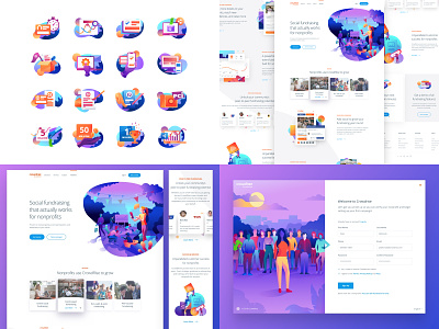 2018 Top Four 2018 branding gradient hero homepage illustration interface landing mobile product responsive top 4 top four ui user interface ux vector web web design website