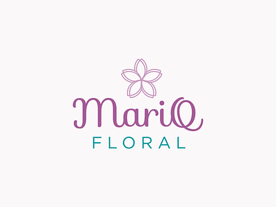 MariQ Floral brand design brand identity branding floral design flower shop logo logo design logotype
