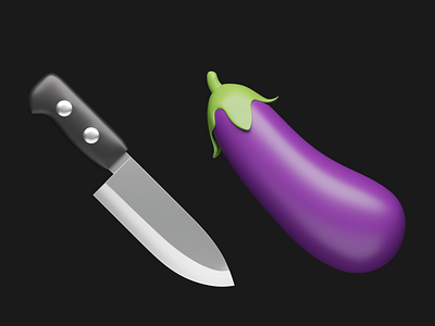Knife Eggplant 3d 3dsmax design illustration