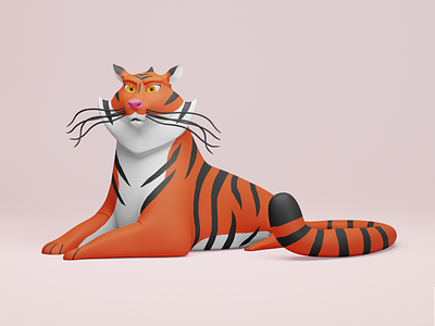 tiger 3d 3dsmax concept design fun illustration tiger