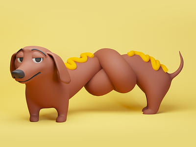hot dog 3d 3dsmax concept design fun illustration