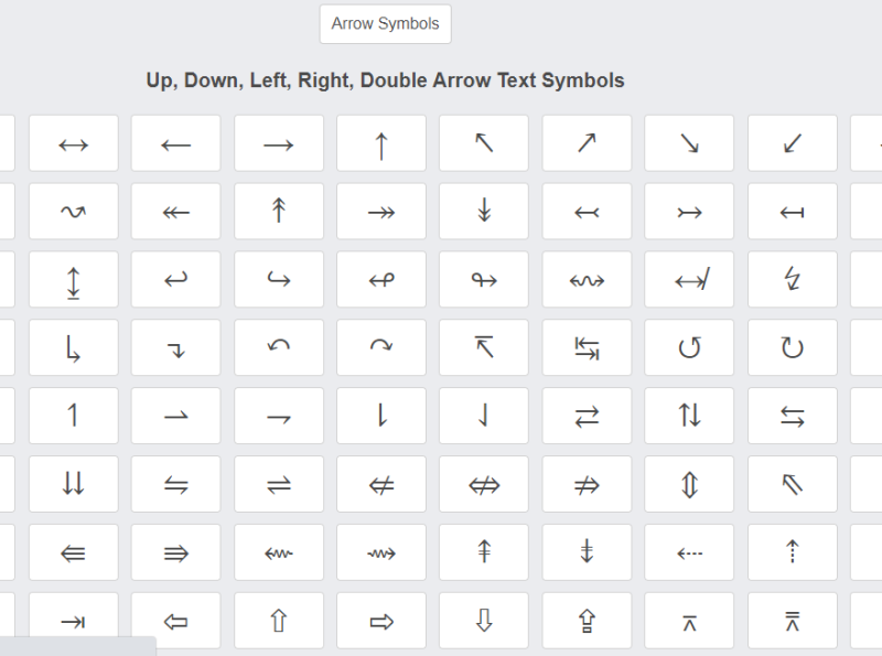 Arrow Symbols By Copy And Paste Symbols On Dribbble