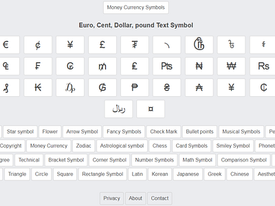 Currency Symbol By Copy And Paste Symbols On Dribbble