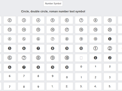 Number symbols by Copy and paste symbols on Dribbble