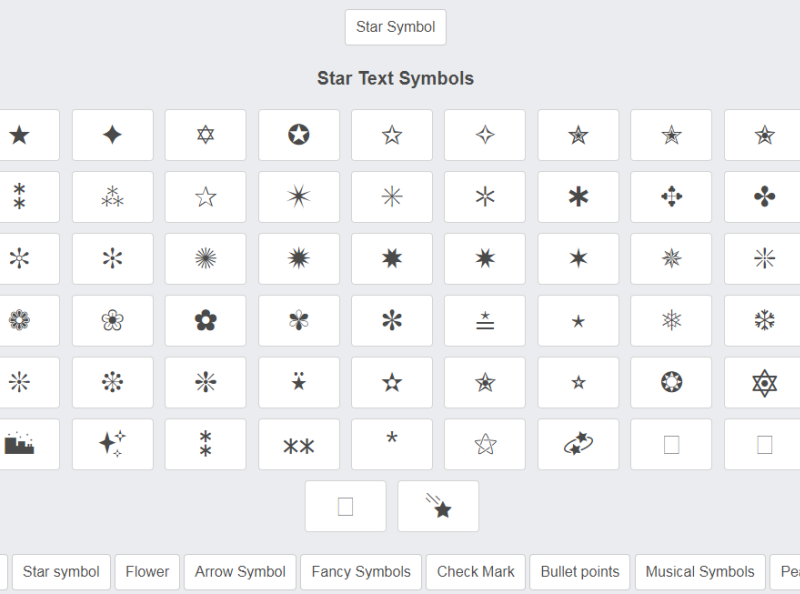 cute symbols to copy