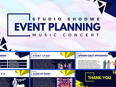 Event Planning PowerPoint Presentation Template branding canva design designer googleslides graphic design graphicdesigner mspowerpoint powerpointpresentation presentation