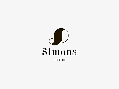 Simona black branding clothes fashion identity logo logotype mark outlet symbol women
