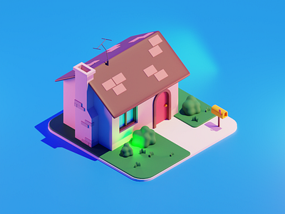 Cartoon House 3d modeling