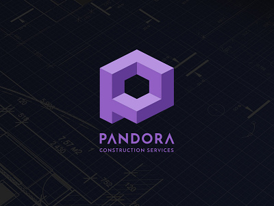 New Identity 3d branding construction experiment geometric id new pandora simple symbols