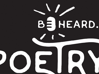 Be Heard durango mic microphone poetry poster typography