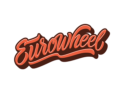 Eurowheel logo brand brushpen euro lettering logo logotype script typography